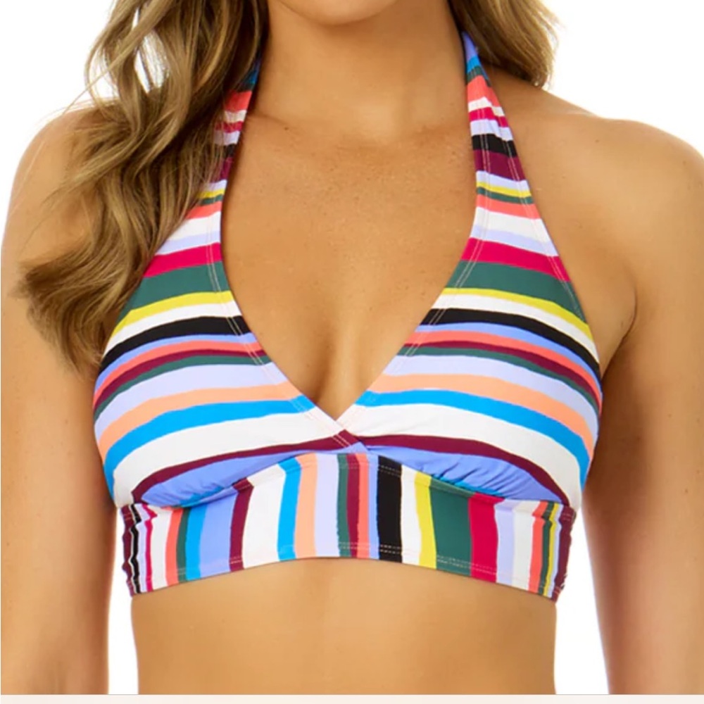 Anne Cole bikini with skort in cute stripe size medium - sold as two piece suit - Picture 14 of 17